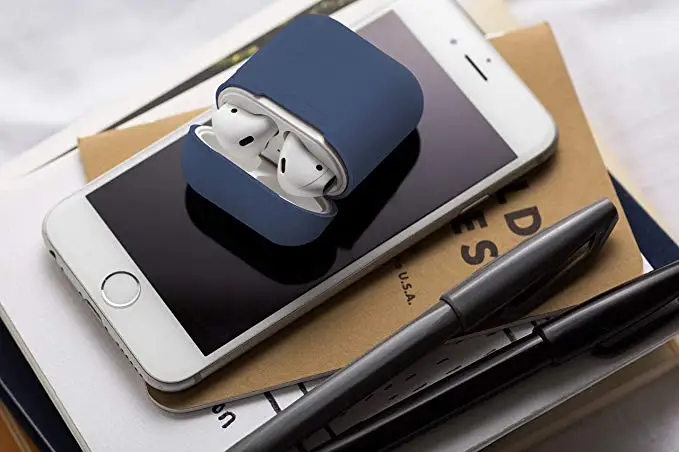 Красочные силиконовые Bluetooth Беспроводной наушники чехол для защитный AirPods кожи