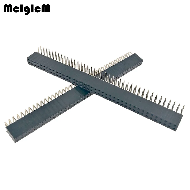 

5PCS Pitch 2.54mm 2x40Pin 80 Pin Female Double Row Right Angle Straight Header Strip Connector Socket