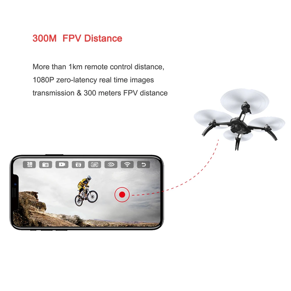 MJX Bugs 5W B5W GPS RC Drone with WIFI FPV 1080P HD Camera Auto Return Follow Me Mode Quadcopter VS B3 Upgraded Pro B2W B3H | Игрушки и