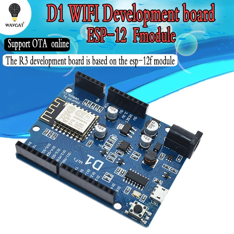 Купить на aliexpress WAVGAT умная электроника ESP-12E WAVGAT D1 WiFi uno на основе ESP8266 экран для arduino совместимый