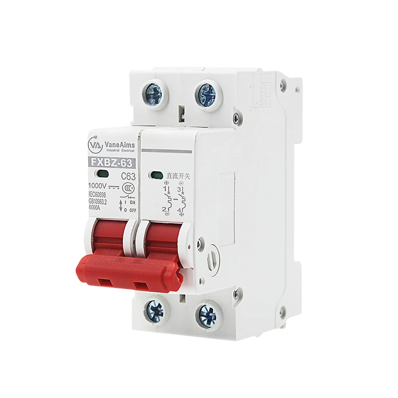 2 P DC 1000 V солнечная мини-выключатель 6A/10A/16A/20A/25A/32A /40A/50A/63A DC нагрузки