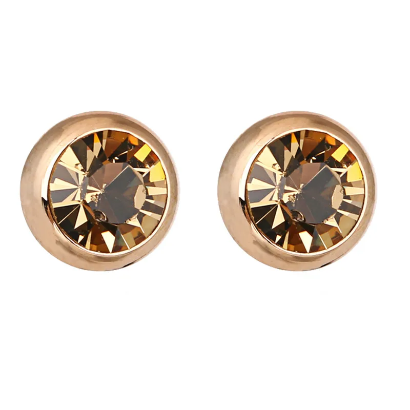 PISSENLIT Women Jewelry Statement Korean Fashion Earrings pendientes mujer moda 2019 Pink Blue Black Round Rhinestone | Украшения и