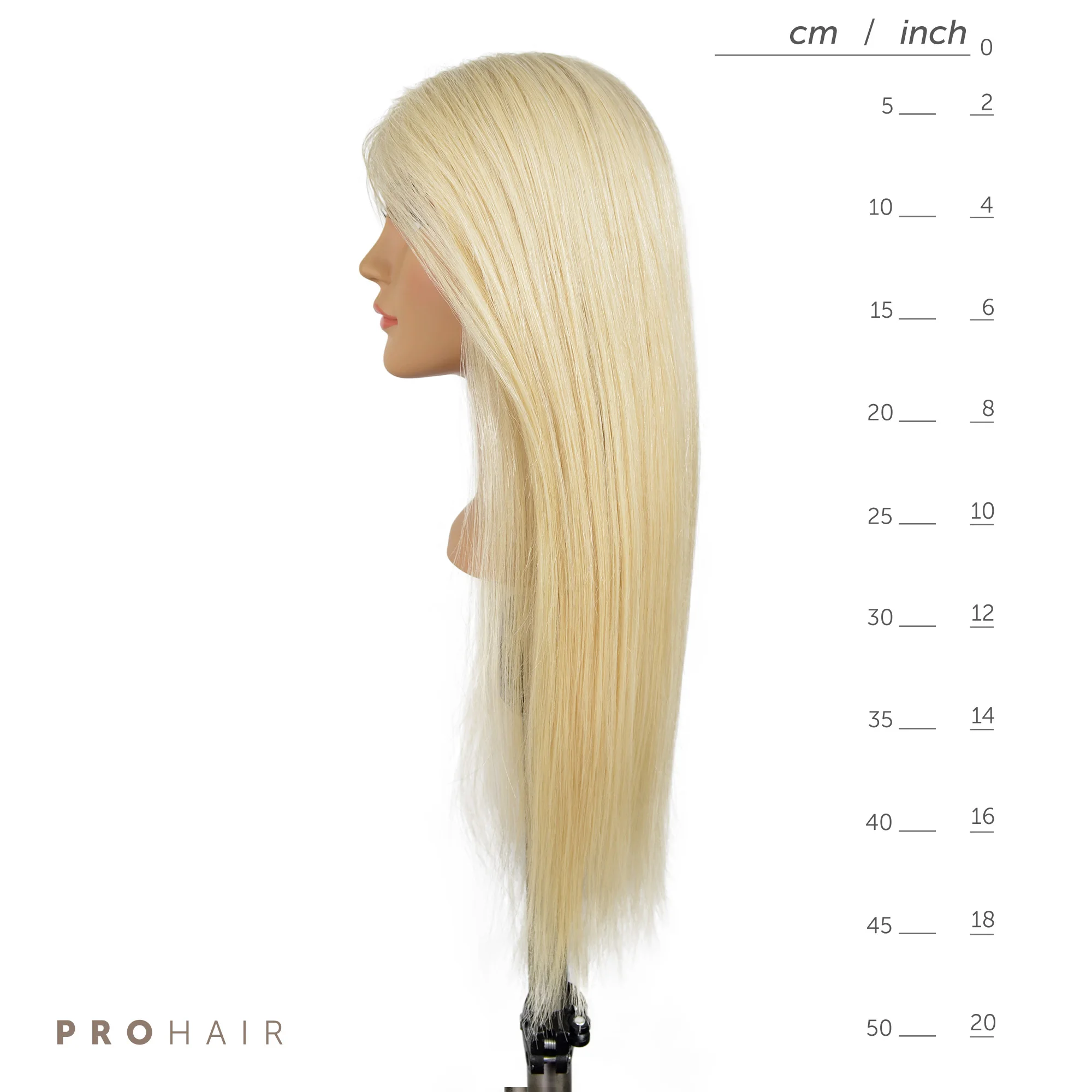 PROHAIR 50 см 20 'ྖ% настоящие волосы Светлый блонд мини учебная голова женский