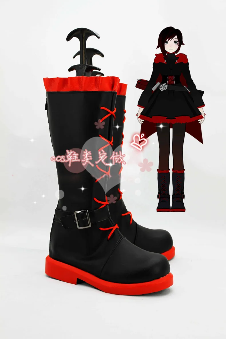 Аниме RWBY Ruby Rose Обувь для косплея на заказ Хэллоуин Бесплатная доставка|halloween