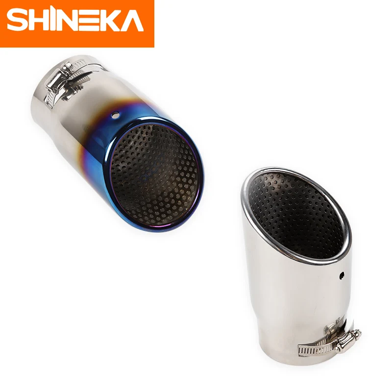 SHINEKA общего назначения Нержавеющая сталь заднего круглый глушитель автомобиль