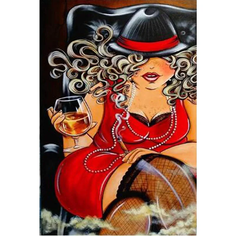 100% 5D diy Daimond Painting 3D beauty woman diamond painting rhinestones embroidery &quotColor painting&quot TF2030 | Дом и сад