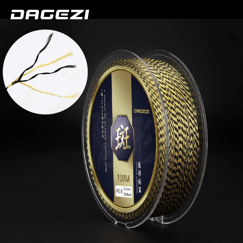 Плетеная рыболовная леска DAGEZI из 4 нитей 25/30/40/50/80 фунтов 100 м|Рыболовные лески| |