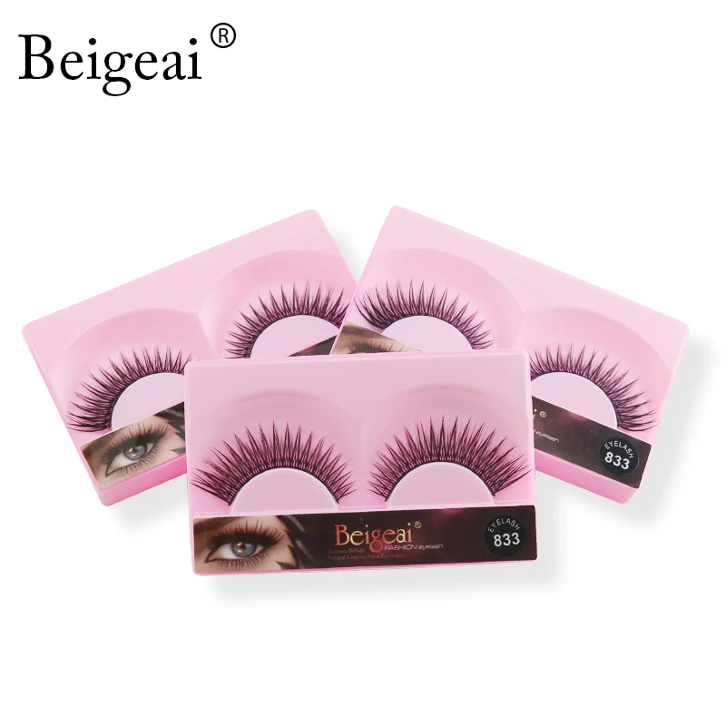 Новый 5 пар Поддельные Ресницы Расширение Ручной Длинный Толстый Beigeai Марка