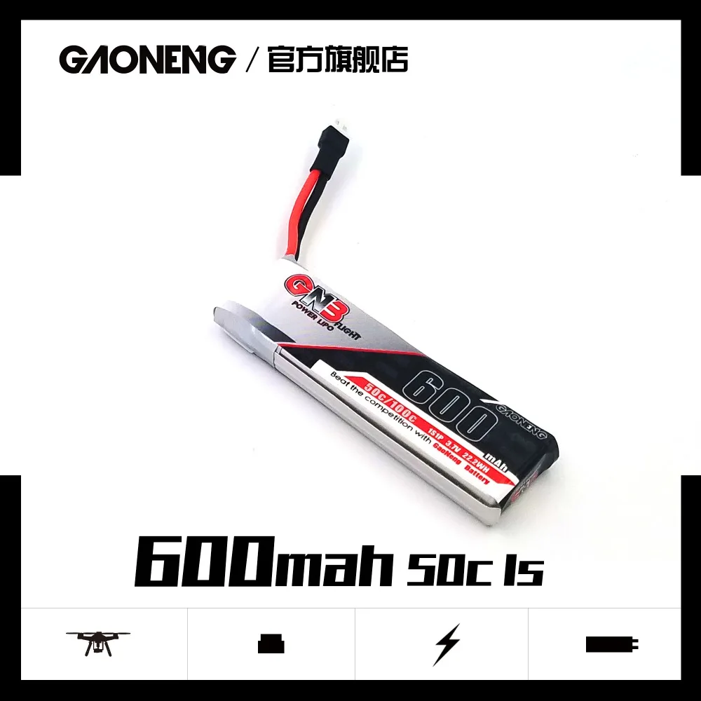 5 шт. аккумулятор Gaoneng GNB 1S 600 мА/ч 3 7 V 50C/100C 51005 штепсельной вилки разъём для Lipo