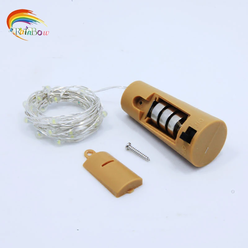 IP65 2 м 20 LED медная проволочная гирлянда с пробкой для бутылки стеклянной Волшебные