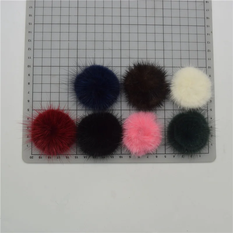Помпон из меха норки 25 шт. 4 5 см|mink fur ball|flowers diymink ball |