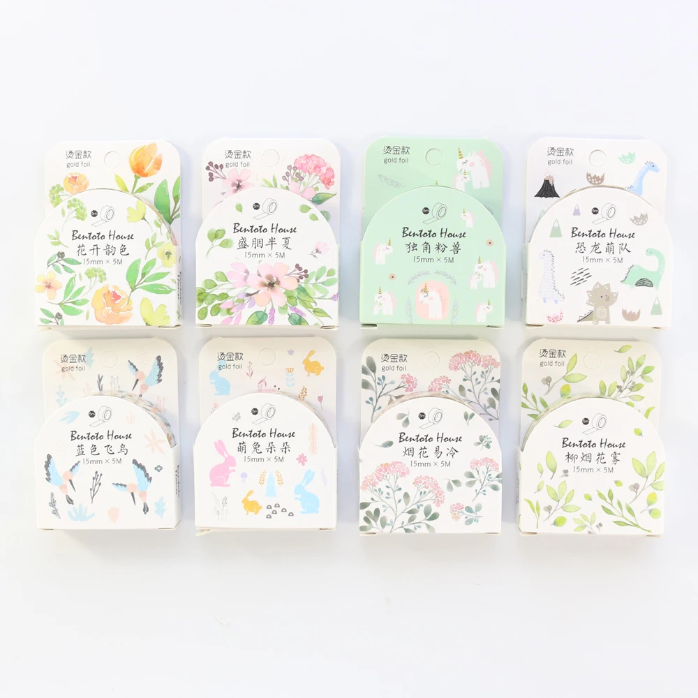 Domikee милые фольги декоративные мультфильм васи ленты для дневника блокноты