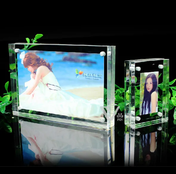 Акриловые Прямоугольник Магнит Фото Рамка Высокий Прозрачный Домашнего Декора