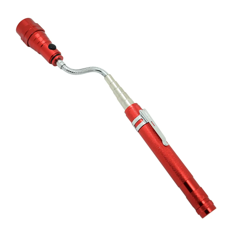 Карманный светодиодный фонарик факел Лампа гибкий Магнитная телескопическая