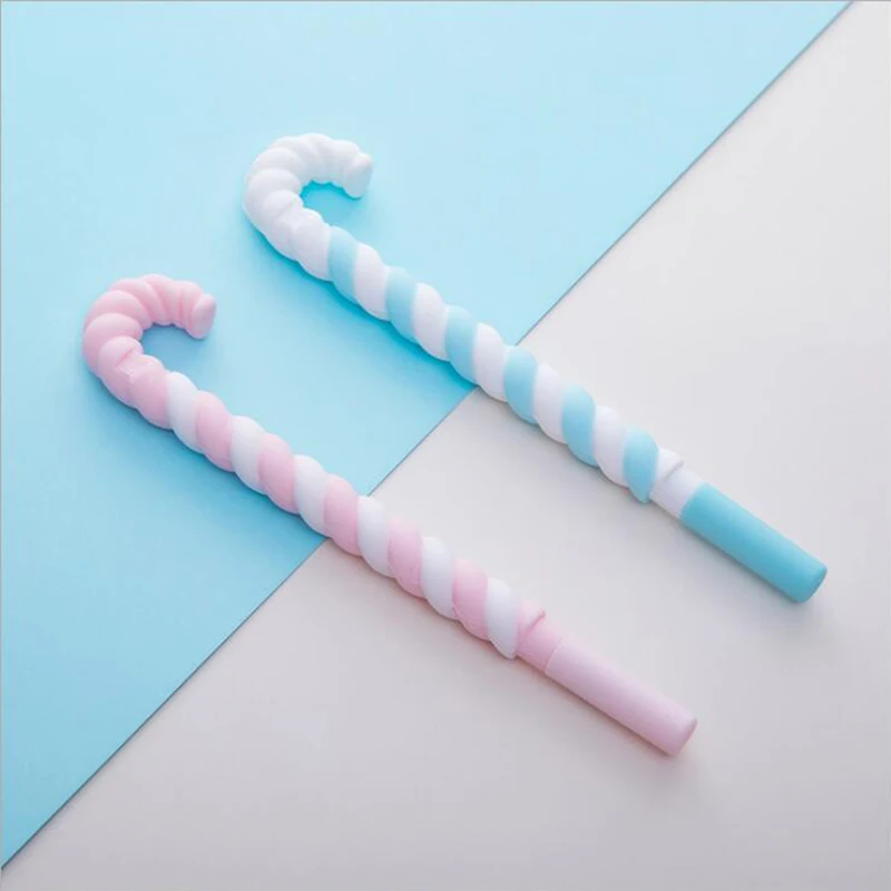 

1PCS new creative stationery cane candy gel pen 0.5mm Korean version of the cartoon black pen office and school supplies