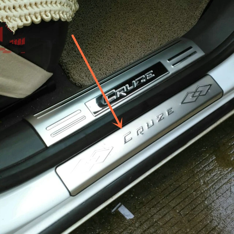 Пороговая накладка из нержавеющей стали для chevrolet cruze 2009 10 11 13 стайлинг