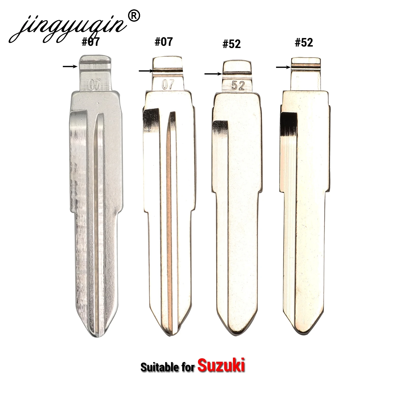 Jingyuqin #52 07 # Складной флип необработанный Ключ заготовка для Suzuki Swift Isuzu No.52