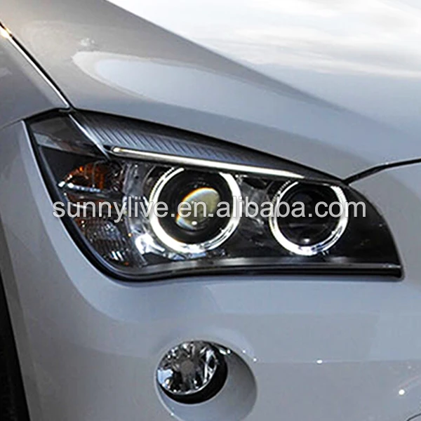 Для BMW X1 E84 светодиодный Ангельские глазки головной светильник с HID комплект для