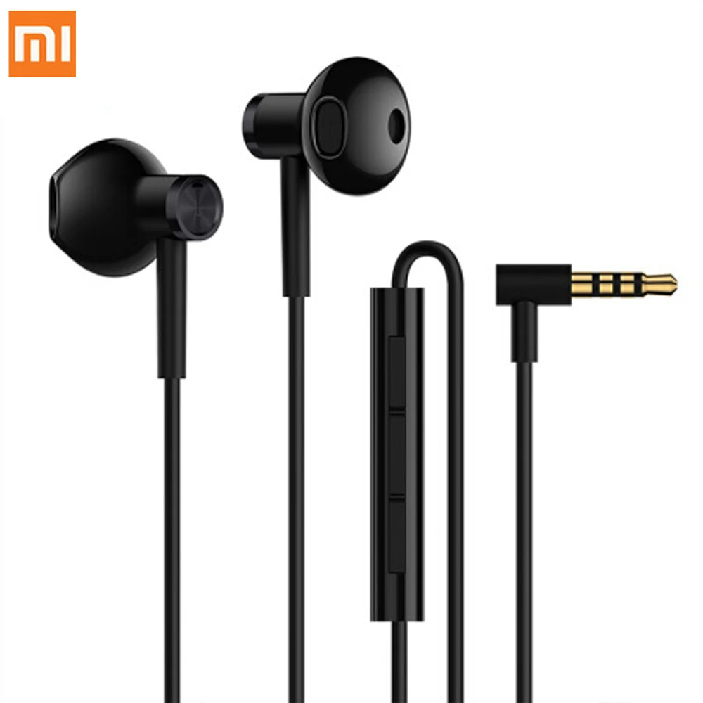 Оригинальные гибридные наушники Xiaomi с двойным драйвером проводные динамиком 3 5