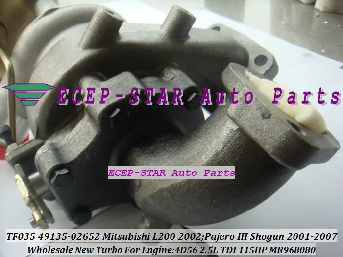 TF035 VGT 49135 02652 MR968080 турбо для Mitsubishi L200 02 Challanger Pajero III W200 Shogun 2001 07 4D56 2.5L TDI|vgt|vgt turbow200 |