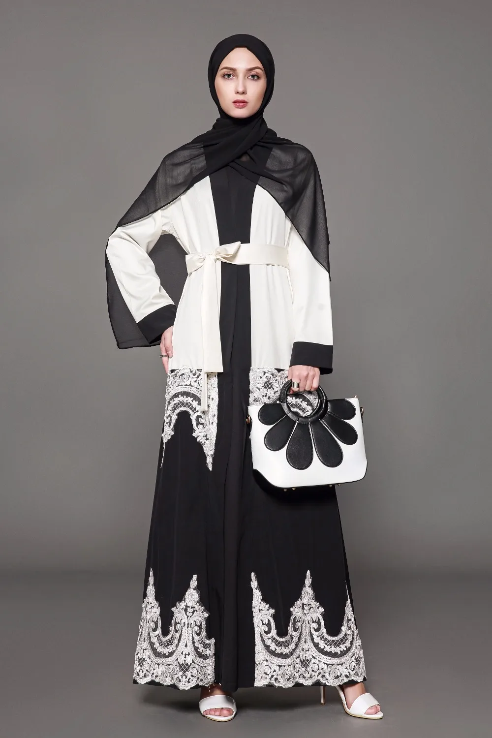 Женское мусульманское длинное платье с принтом Abaya Jilbab повседневное