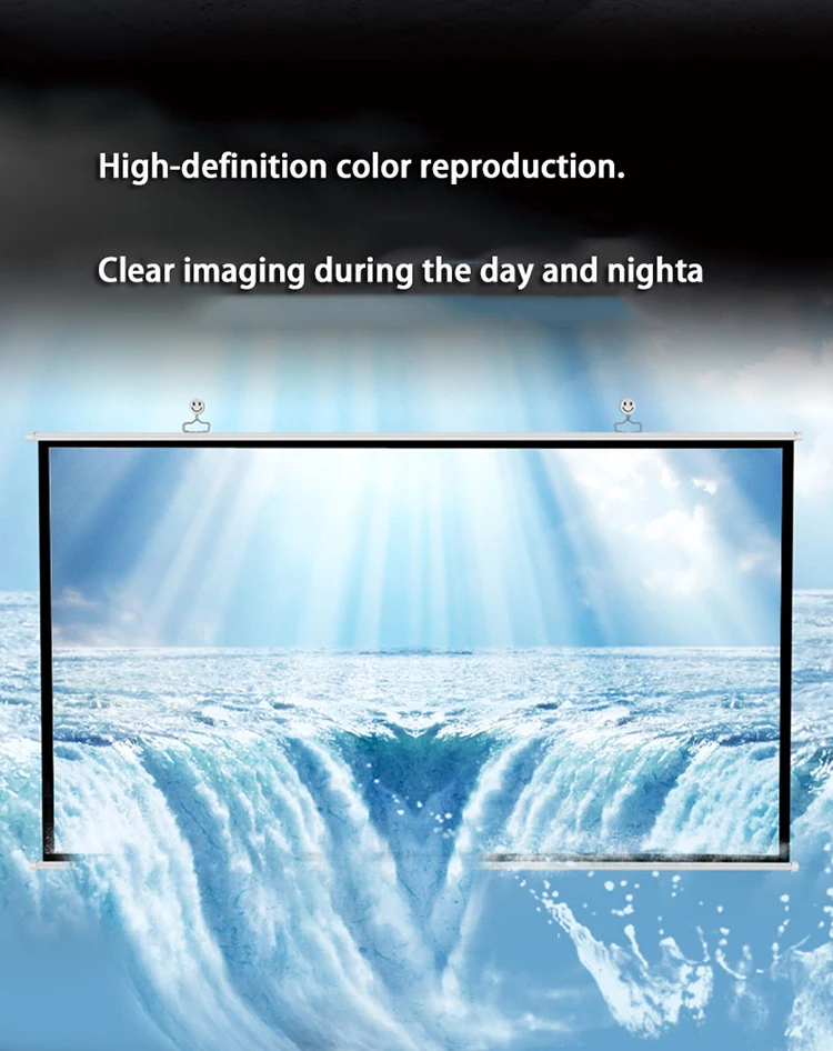 Thinyou 72 дюймов 16:9 HD ручной подтягивающий настенный портативный проектор экран pantalla proyector ecran videoprojecteur проекционный экран