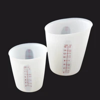 double scale 250ml translucent soft chocolate butter flour tools portable measuring cup silicone baking accessories