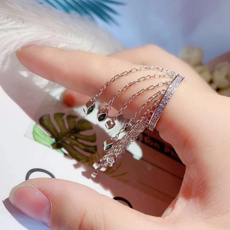 Be 8 Luxury Party Tassel Rings for Women Inlay AAA Cubic Zirconia Stone Ring Fashion Bague Bridal Wedding Gifts R152 | Украшения и