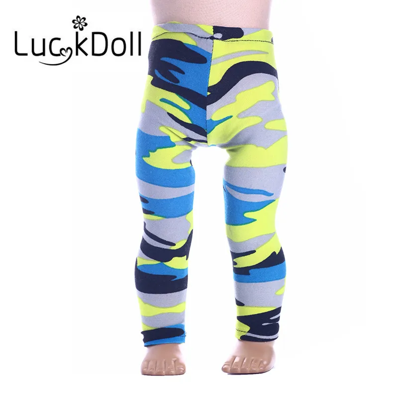 n635 Luckdoll красивые штаны и леггинсы подходят 18 дюймов американский и 43 см детская кукла одежда аксессуары, игрушки для девочек, поколение, подарок на день рождения - Цвет: n635
