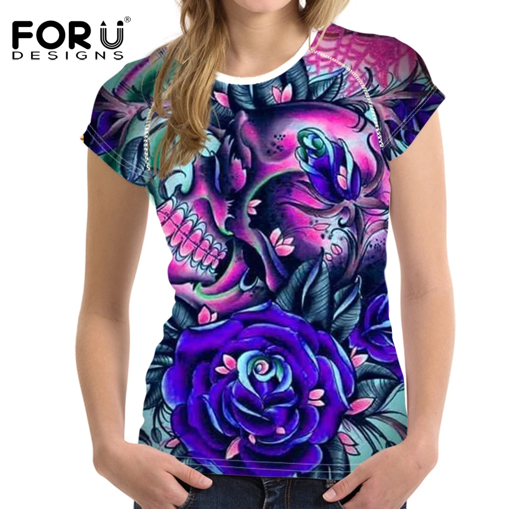 Футболка женская с круглым вырезом и принтом клевера|top tees|women t shirtt-shirt women |