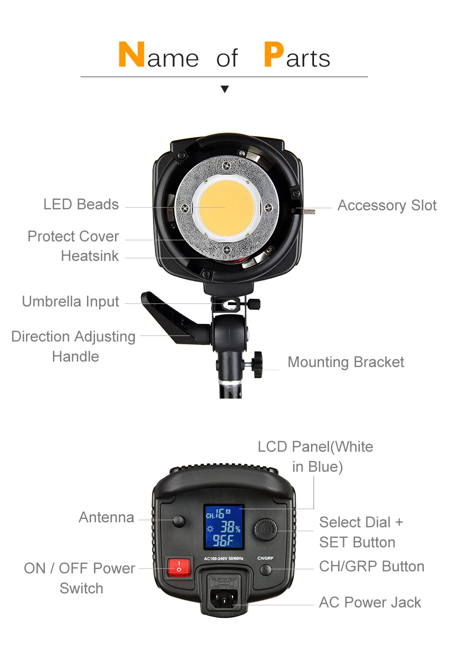 2x студийный светодиодный светильник Godox SL-150W 150Ws 5600K+ 2x2,8 м светильник+ 2x70x100 см софтбокс