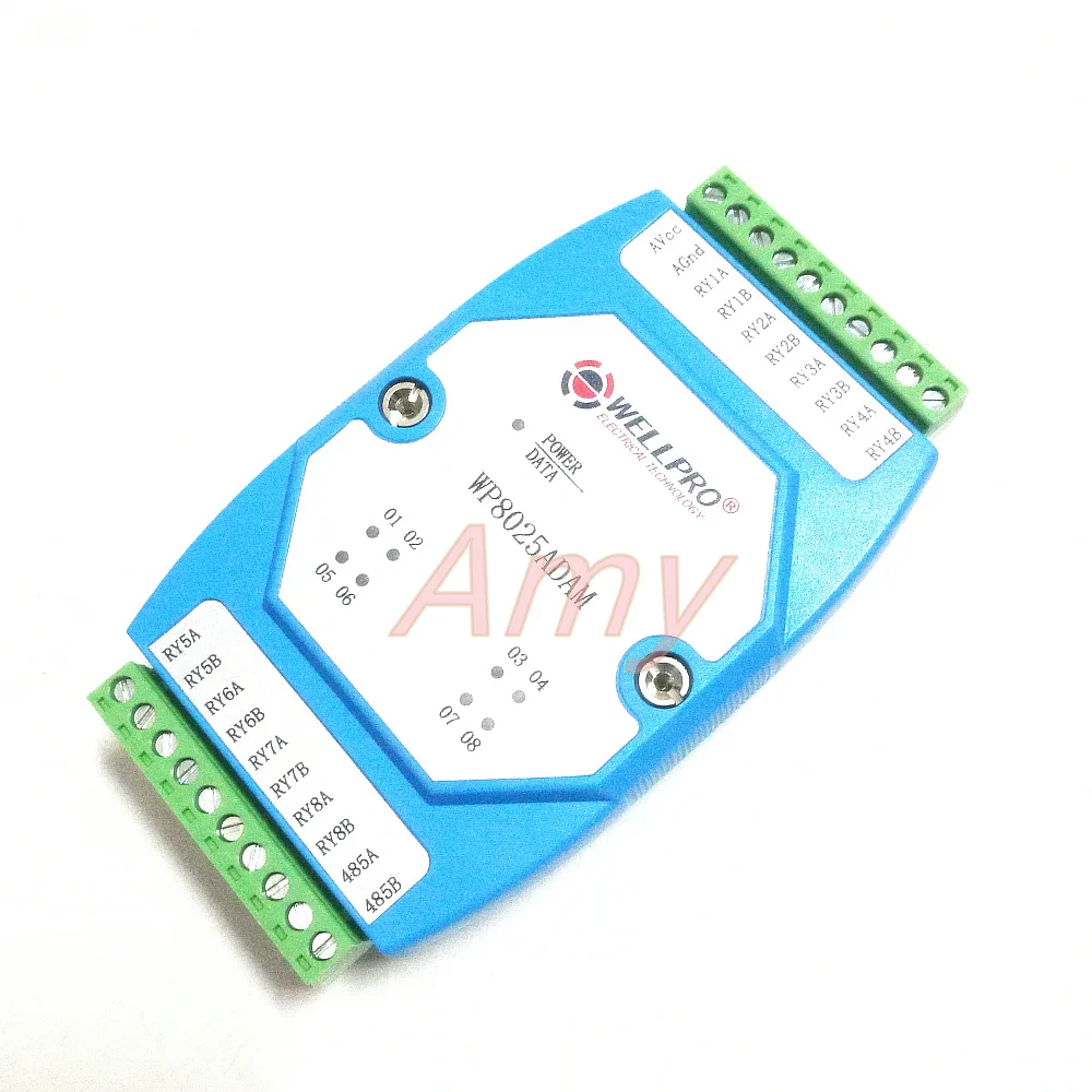 Модуль реле 8 дорог нормально открытый RS485 MODBUS связи|relay module|communication module |