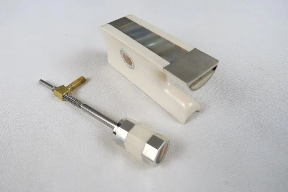 

High quality cello bow frog 4/4, silver mounted #7414