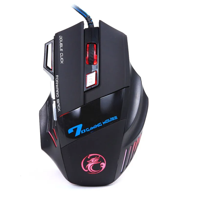 Брендовая прочная мышь игровая 3200DPI светодиодная оптическая 7D USB Проводная для ПК