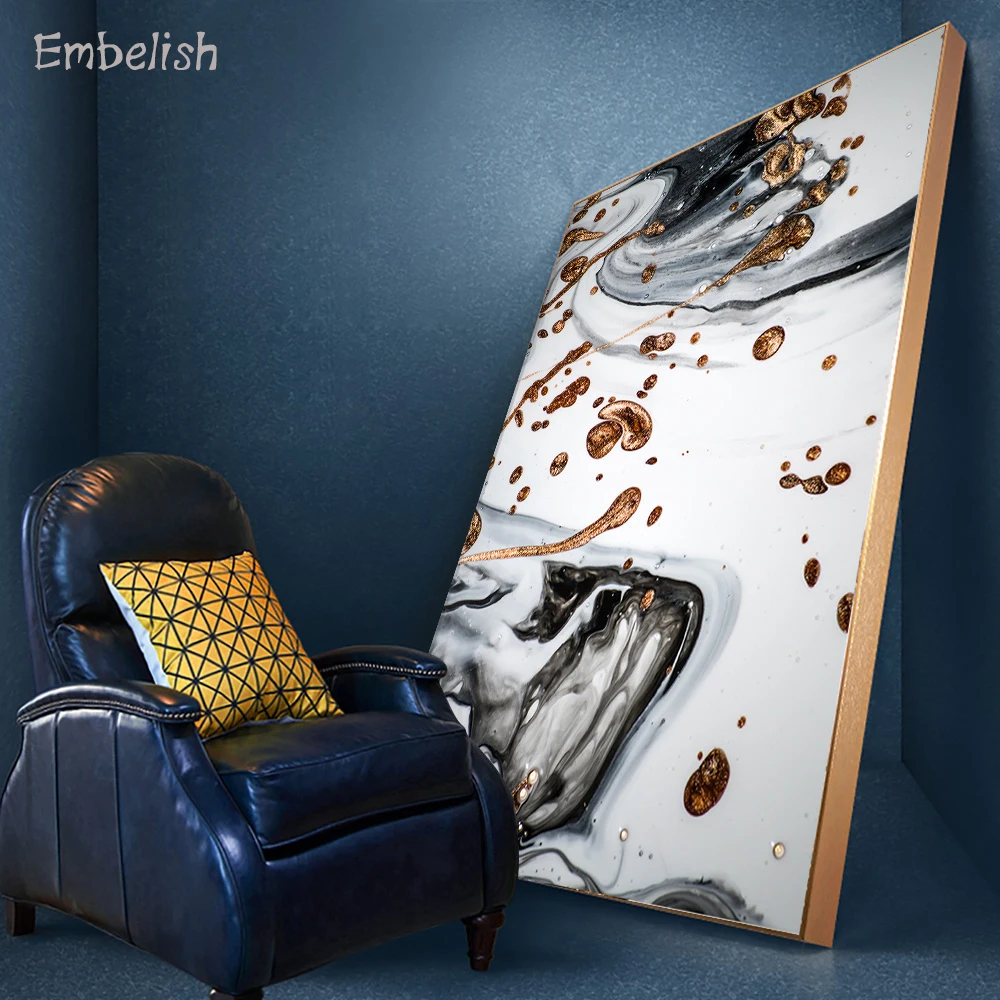 

Embelish 1 Pieces Nordic Style Mixed Color Paints Modern Home Decor Large Wall Posters For Living Room HD Print Canvas Paintings