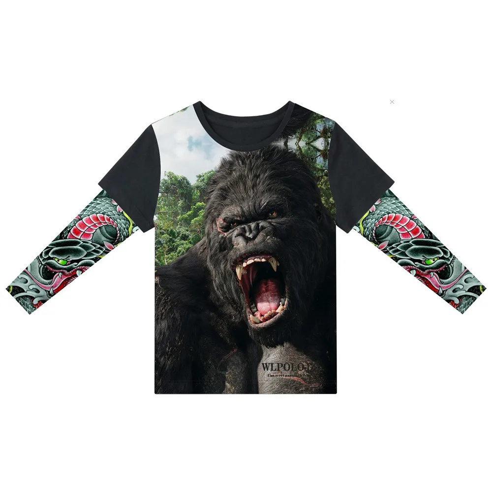 Детская одежда футболка для мальчиков детская с татуировками новинка летние