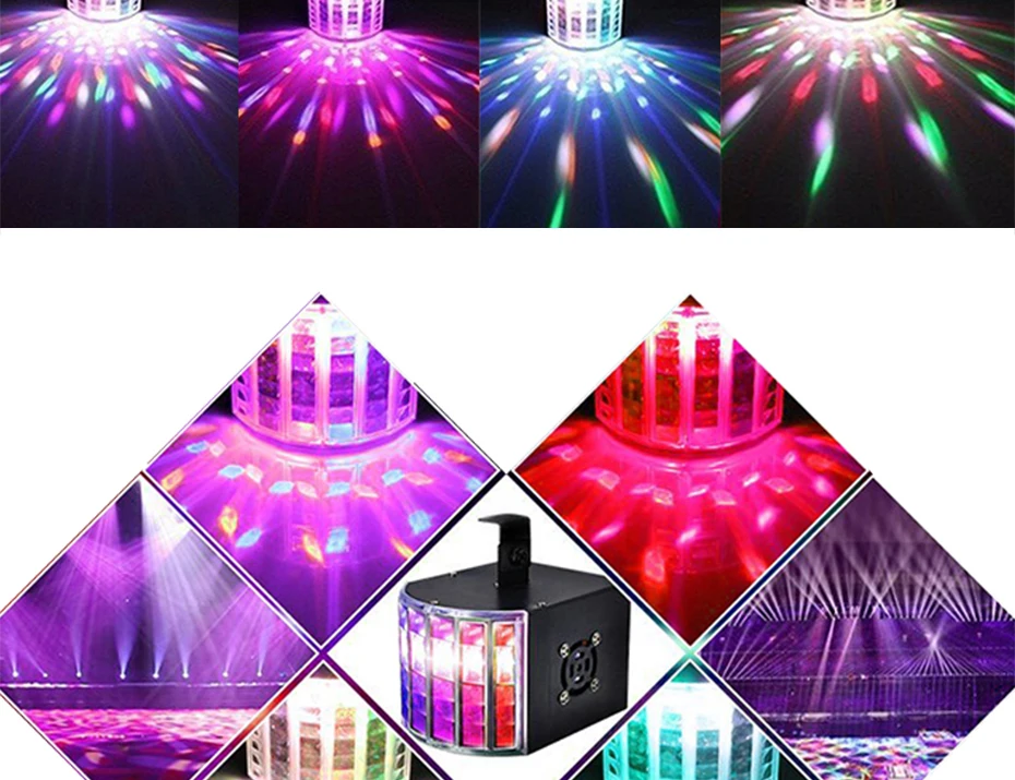 Светодиодный светильник для дискотеки 18 Вт DMX 512 DJ RGB светодиодный вечерние светильник s Звук Активированный пульт дистанционного управления Диско-лампа меняющая цвет сценическая лампа для свадьбы