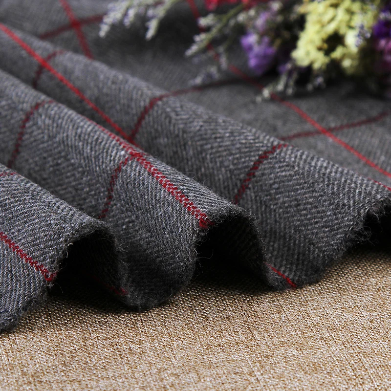 1 Meter Autumn 10% Wool 90% Polyester Woolen Fashion Fabric Warm for DIY Tailor Coat Clothing Cloth | Дом и сад