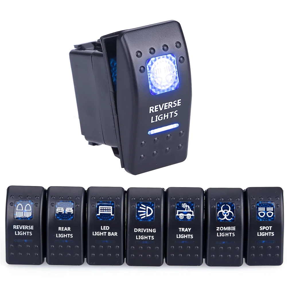 

1PC 5pin Car Boat Truck Lighted Toggle Switch 12v ON-OFF Waterproof Toggle Rocker Switch 12v Led 24V/10A Car Boat