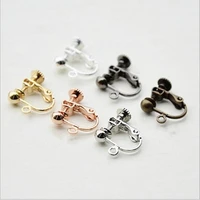10pcslot silver gold bronze screw earring clip no pierced ear wire clip stud earrings diy jewelry making findings z252