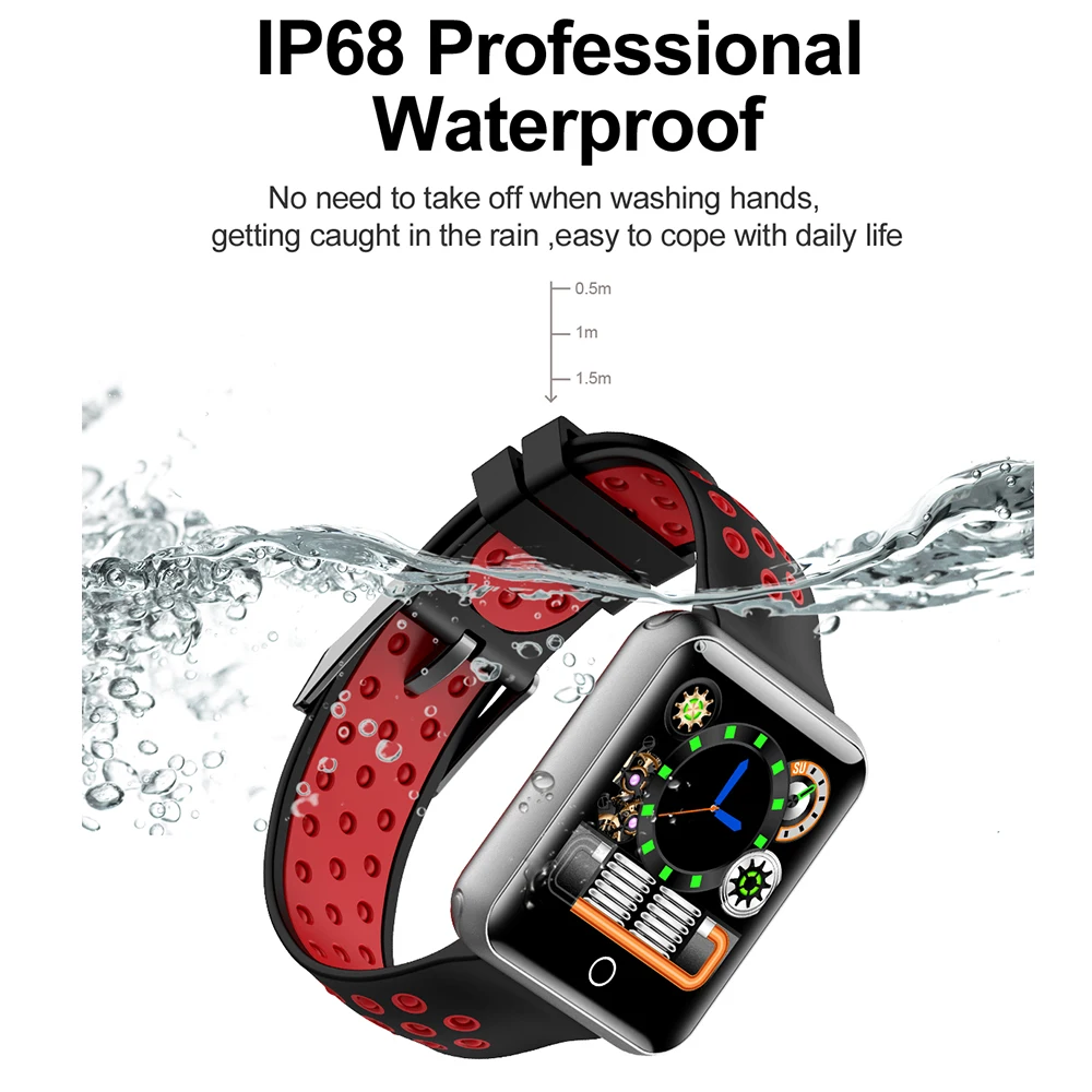 Makibes CK01 Smart Band Для мужчин 1 54 Цвет Экран Фитнес трекер часы кровяное давление IP68
