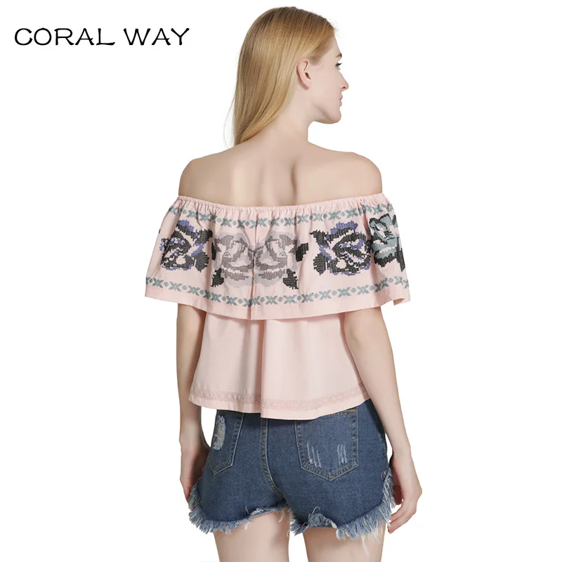 Блузки clarisbelle бренд blusas Mujer Для женщин укороченный Топы корректирующие Лето