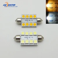 c5w car ship lights interior bulb warm white reading lights bulb lamp auto replacement parts car 10 30vdc 8 smd led 5050 41mm