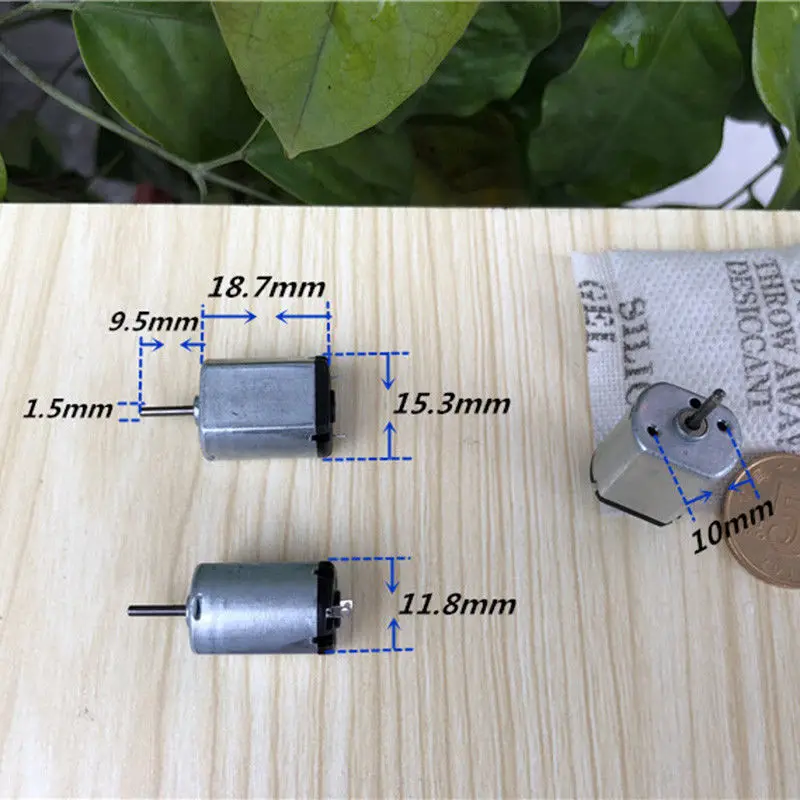 

FF-030PK-13110 DC 1.5V-4.5V 3V 11800RPM High Speed Micro Mini 15mm Electric Motor shaft diameter 1.5mm