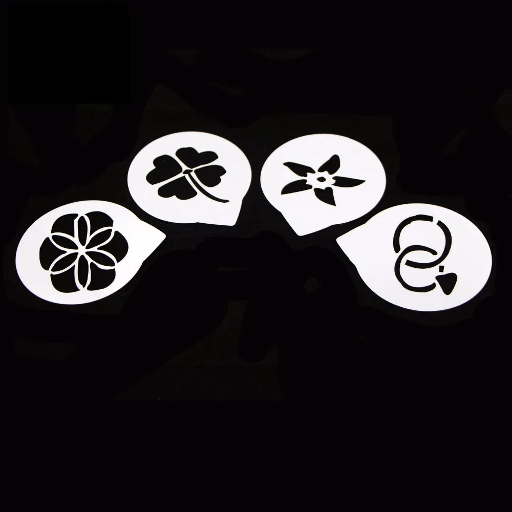 Трафарет для кофе 4 шт. романтичные формы четырехлистного клевера характеристика