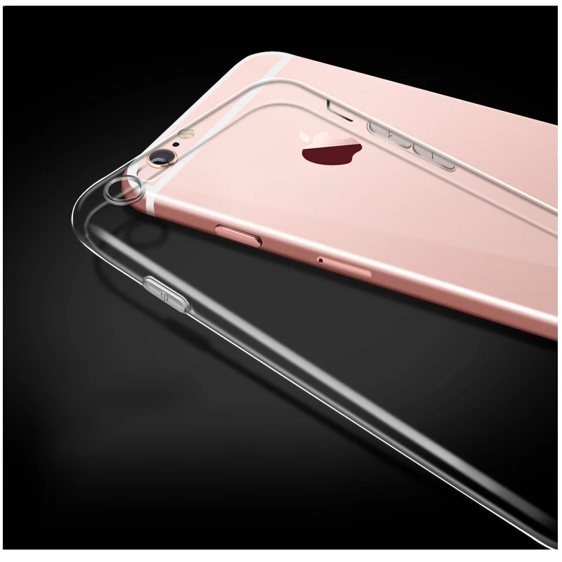 Ультратонкий ТПУ чехол для телефона iPhone 4 4S 5 5S SE 6 6S 7 8 plus X XS XR 11 Pro Max прозрачный
