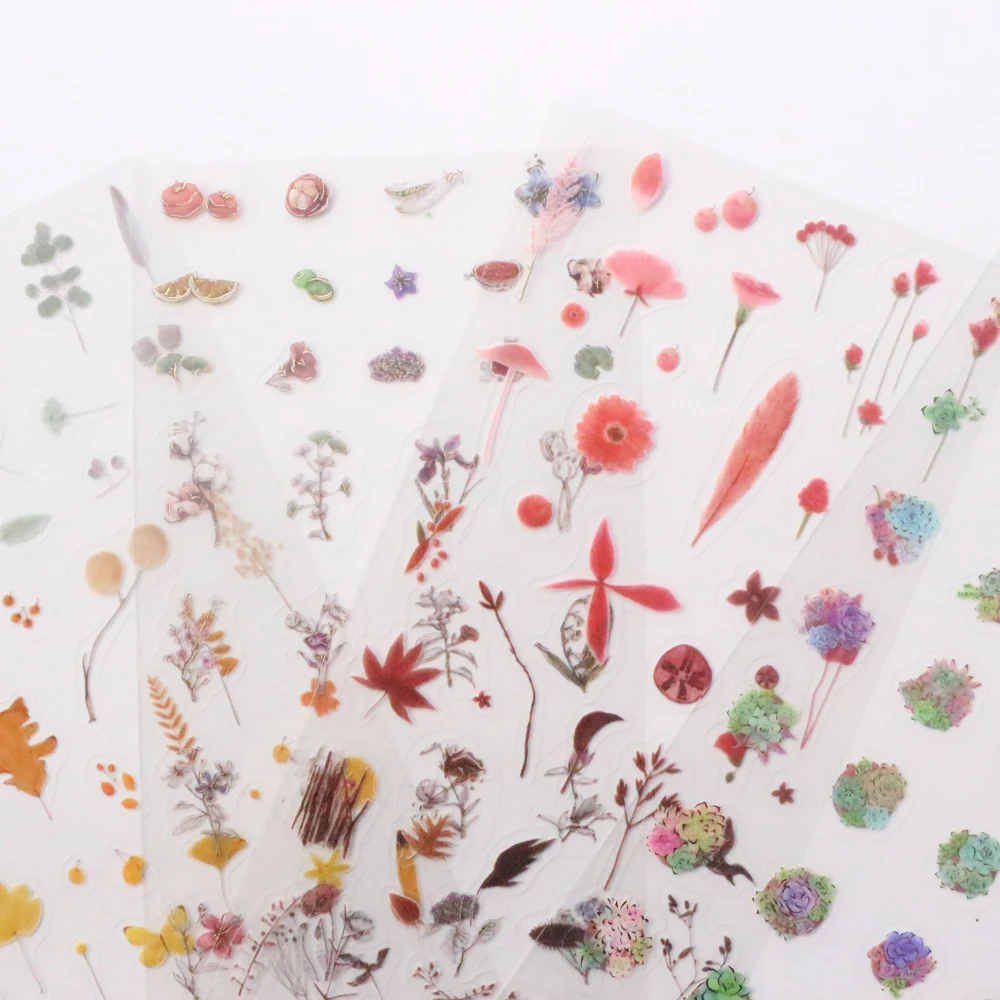 Набор стикеров для школы декоративные наклейки из ПВХ 4 цвета|sticker set|stationery