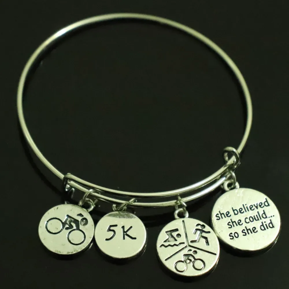 Популярный Спортивный регулируемый телескопический проволочный браслет для