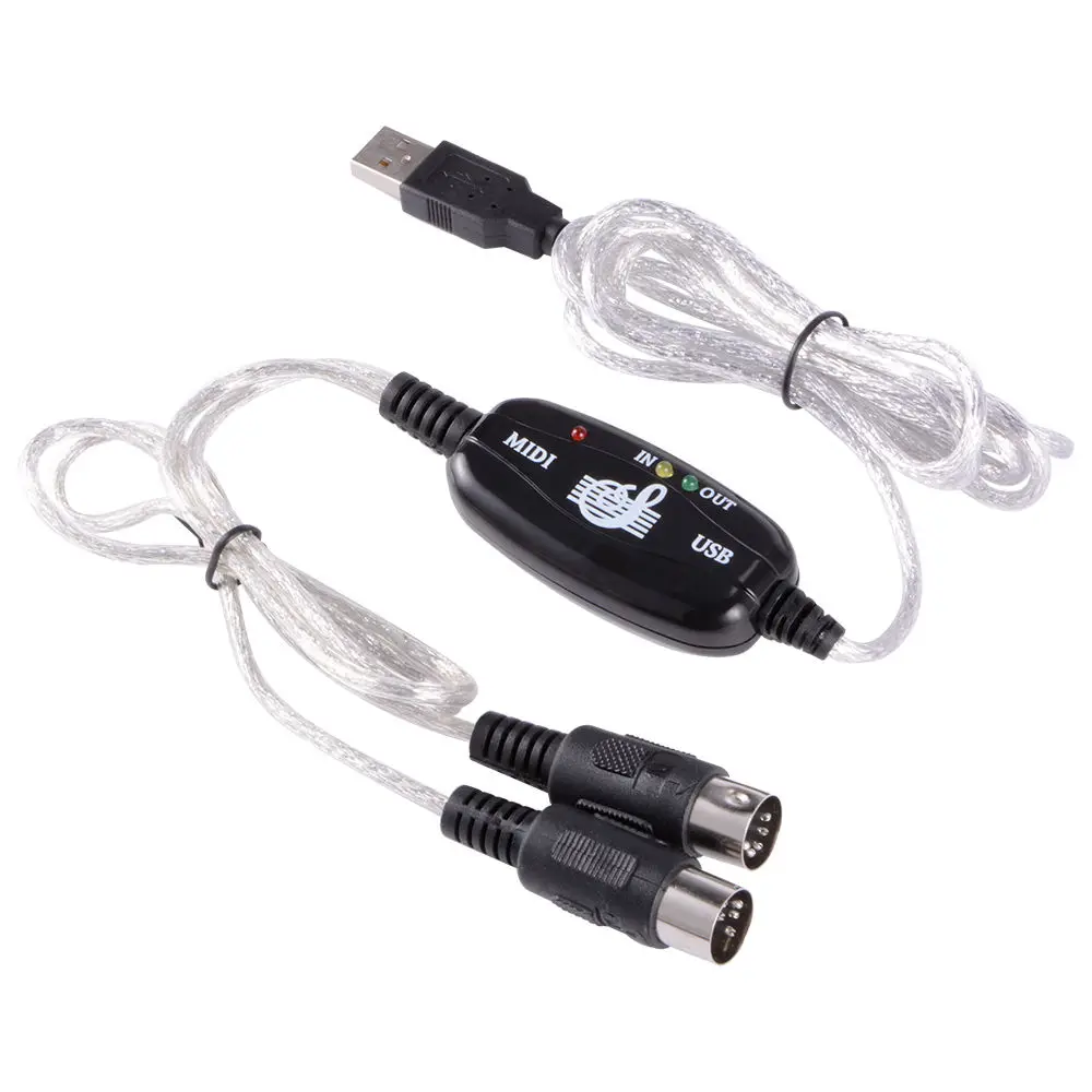 Бесплатная доставка новый конвертер USB в MIDI для музыкальной клавиатуры адаптер