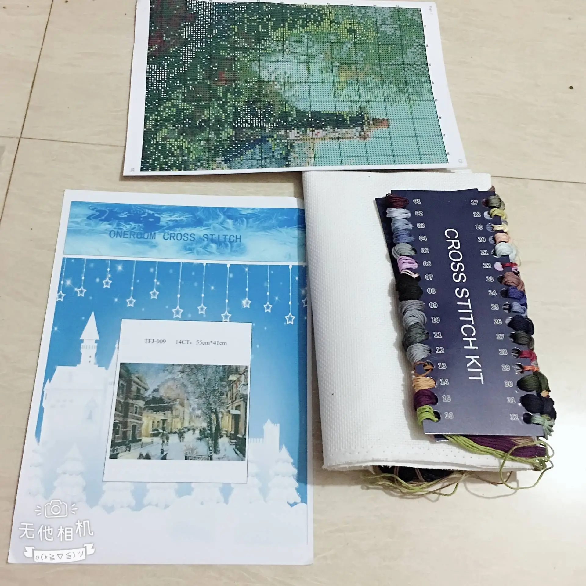 

14/16/18/27/28 Needlework Crafts 14CT Counted Unprinted For Embroidery The Snow Scenery Village Christmas Cross Stitch Kits Art